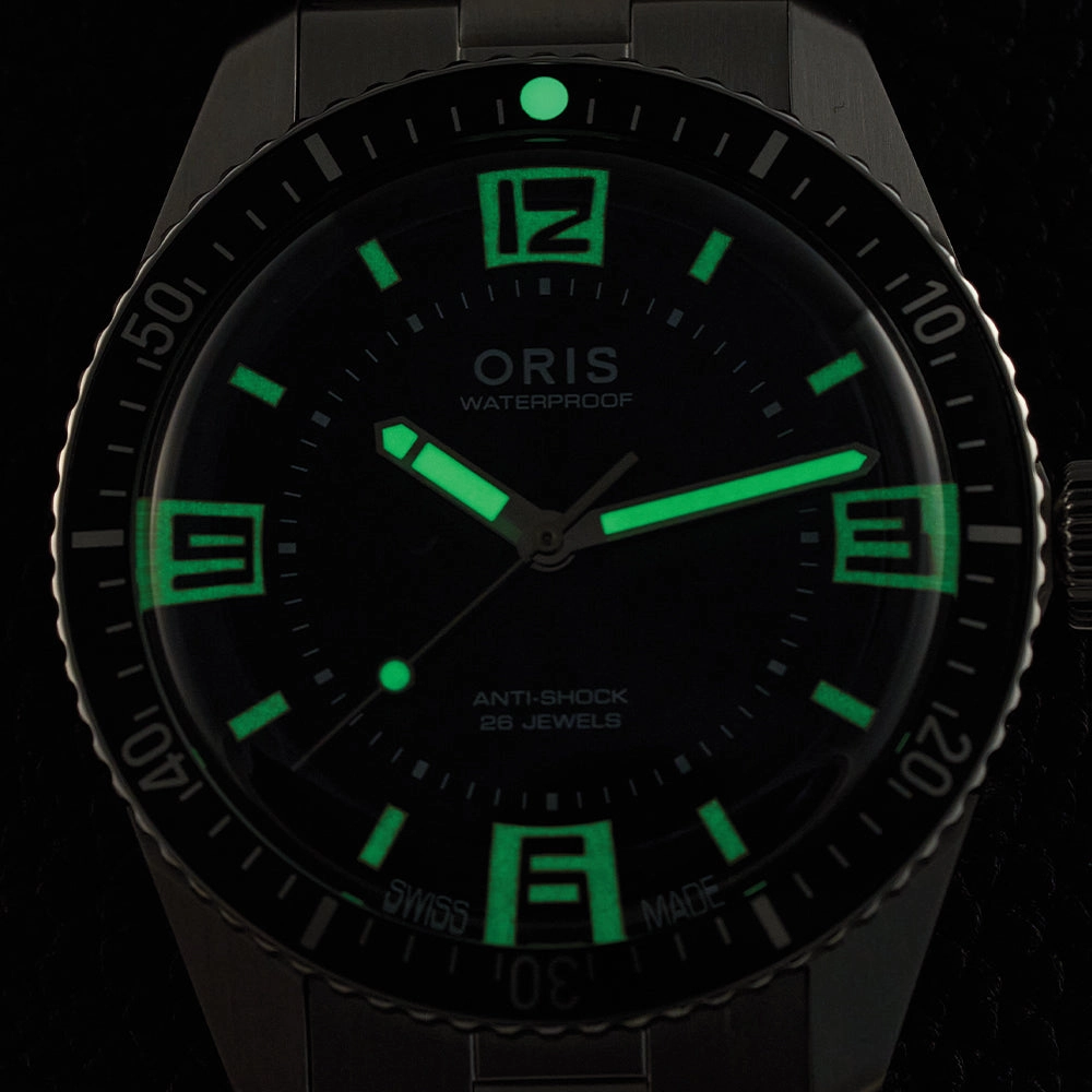 60th Anniversary Edition Divers Sixty-Five 40mm - Black on Bracelet with Leather Strap