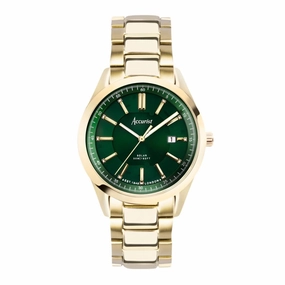 Accurist Everyday Green Dial Solar Mens Watch 74018