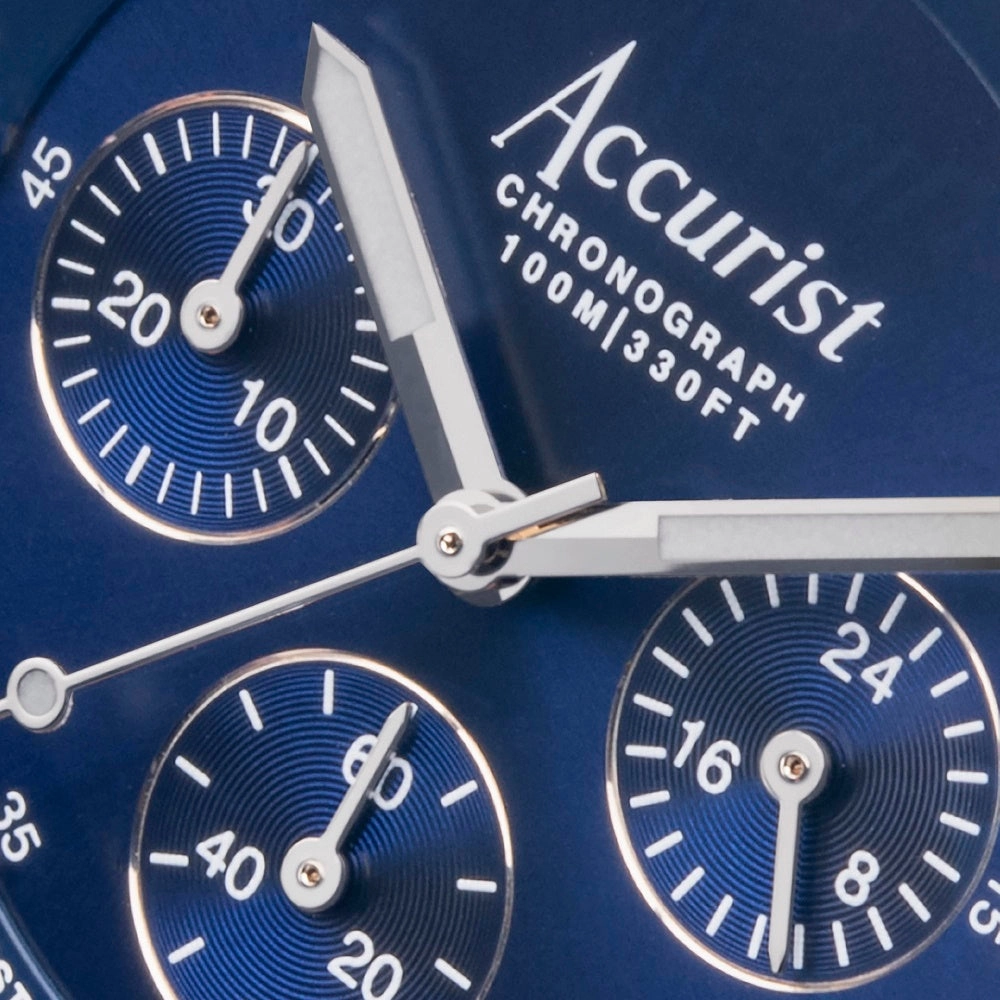 Accurist Origin Chronograph Mens Bracelet Watch Blue Dial 70001