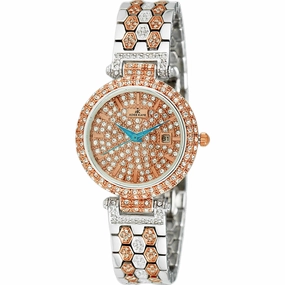 Adee Kaye Women's Watch - Finess Quartz Gold Dial Two Tone Bracelet | AK2526-L2G