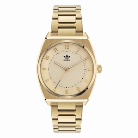 Adidas Code Two 38mm Gold Dial Watch AOSY22026