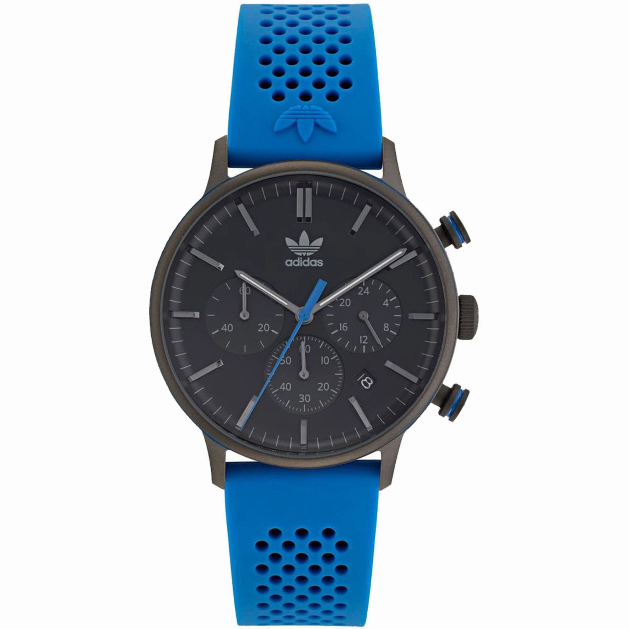 Adidas Men's Watch - Originals Black Dial Blue Silicone Rubber Strap | AOSY22015