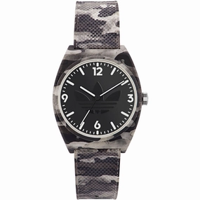 Adidas Men's Watch - Originals Quartz Black and Grey Camouflage Strap | AOST22568