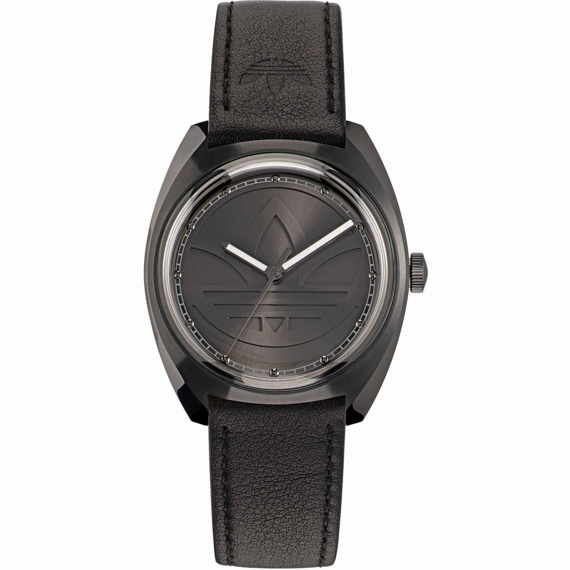 Adidas Men's Watch - Originals Quartz Black Dial Genuine Leather Strap | AOFH22514