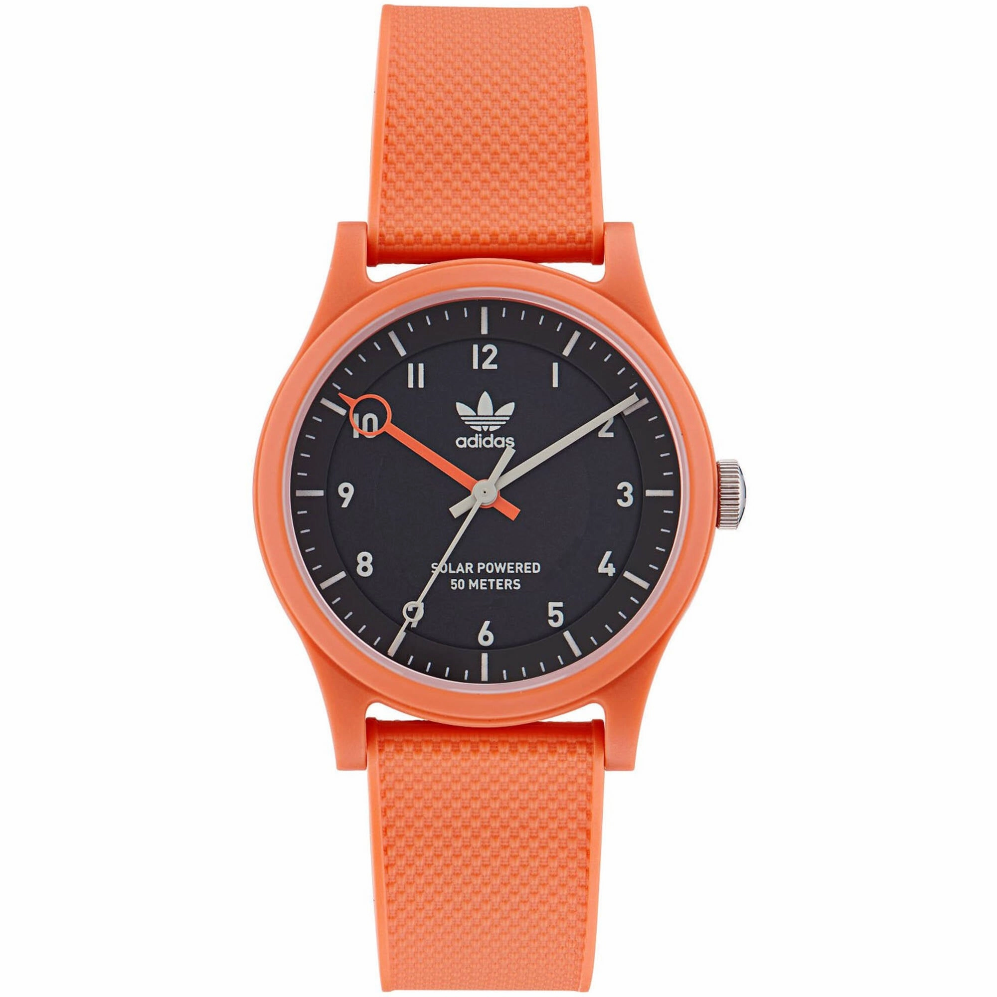 Adidas Men's Watch - Originals Quartz Black Dial Orange Rubber Strap | AOST22560