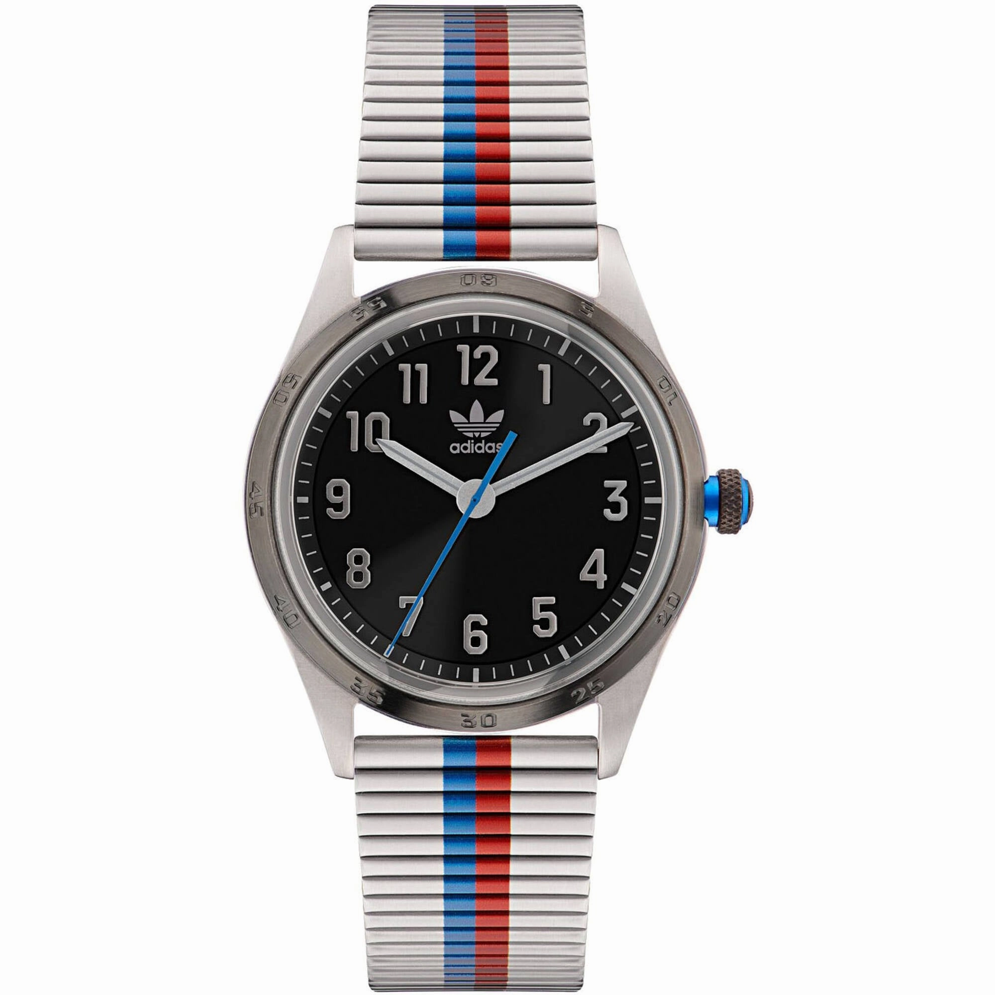 Adidas Men's Watch - Originals Quartz Black Dial Silver Steel Bracelet | AOSY22525