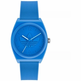 Adidas Men's Watch - Originals Quartz Resin Case Blue Dial Rubber Strap | AOST22033