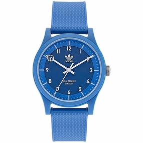 Adidas Men's Watch - Originals Quartz Resin Case Blue Dial Rubber Strap | AOST22042