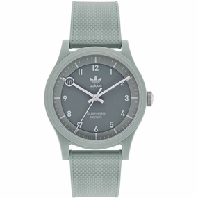 Adidas Men's Watch - Originals Quartz Resin Case Gray Dial Rubber Strap | AOST22044
