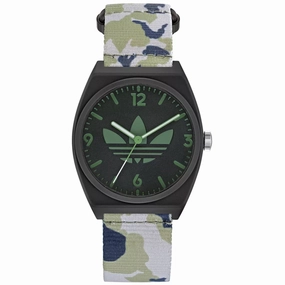Adidas Men's Watch - Originals Quartz White, Green and Blue Nylon Strap | AOST22040