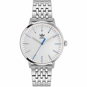 Adidas Men's Watch - Originals White Dial Silver Tone Steel Bracelet | AOSY22022