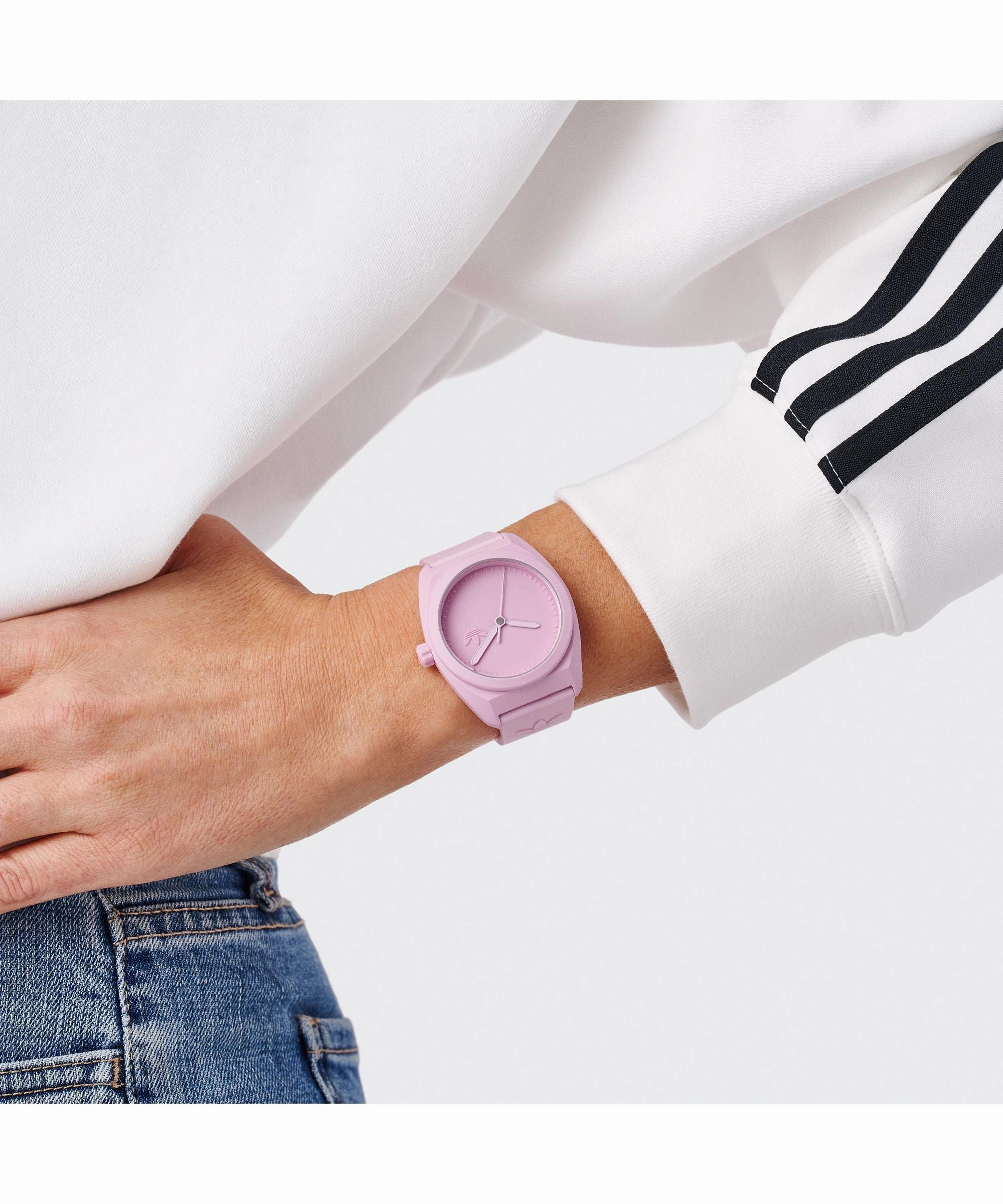 Adidas Project Three Pink Resin Strap Watch AOST24056