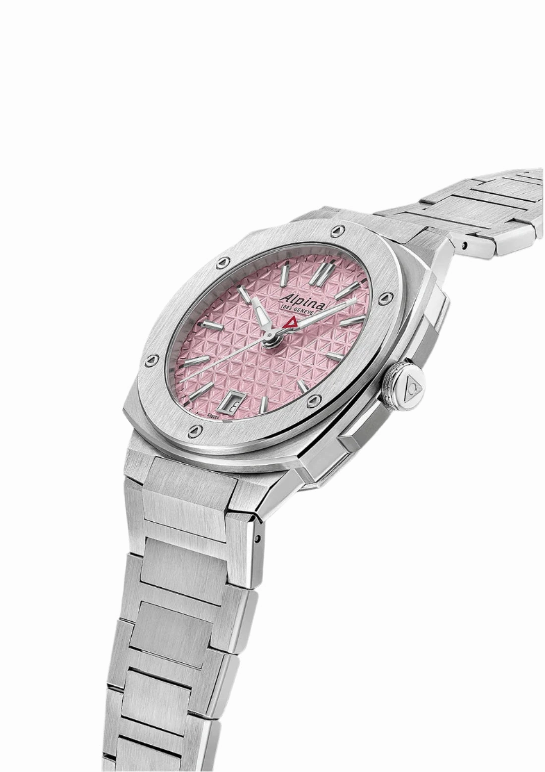 Alpina Alpiner Pink Dial Stainless Steel Watch AL-220PI2AE6B
