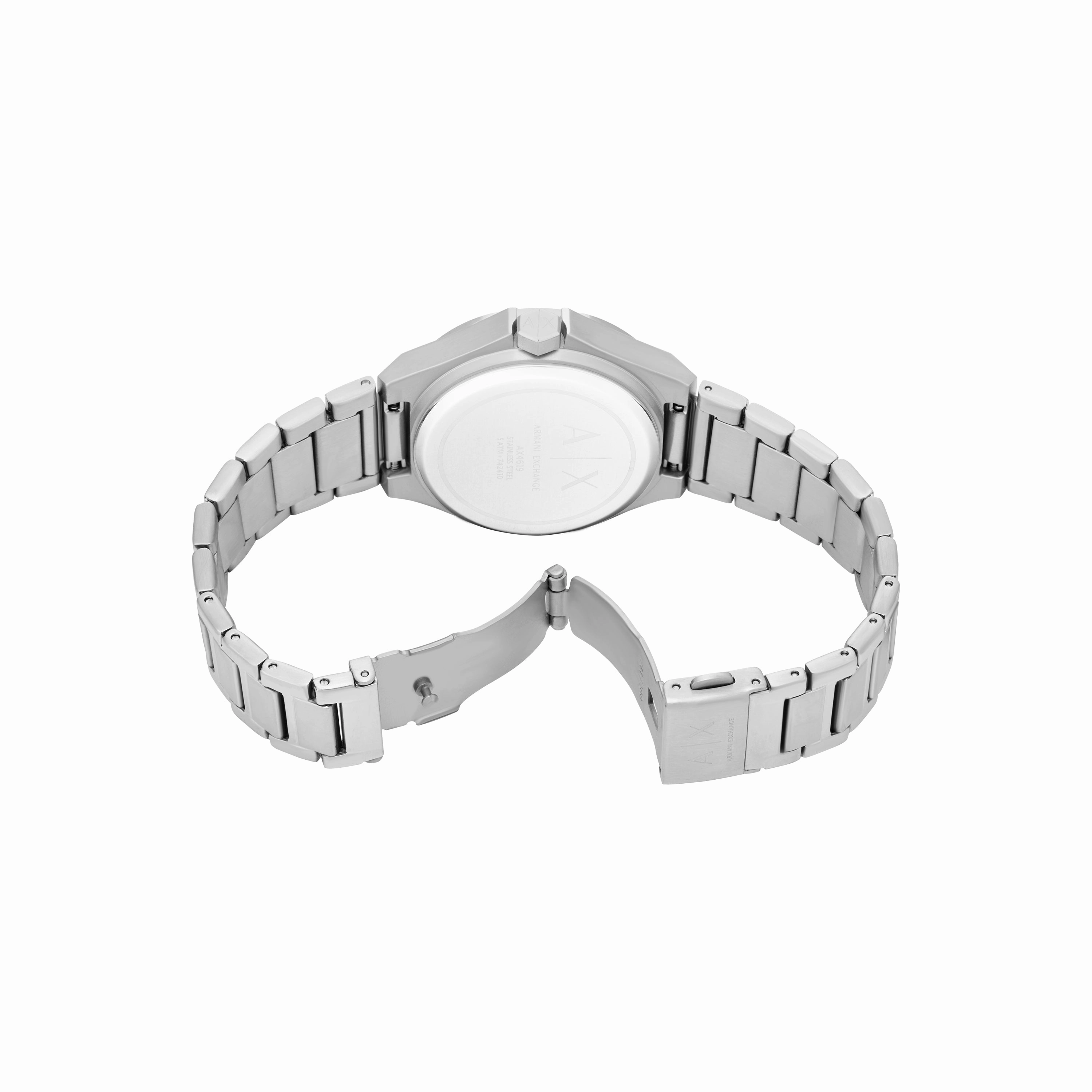 Armani Exchange Automatic Silver Dial Stainless Steel Watch AX4618