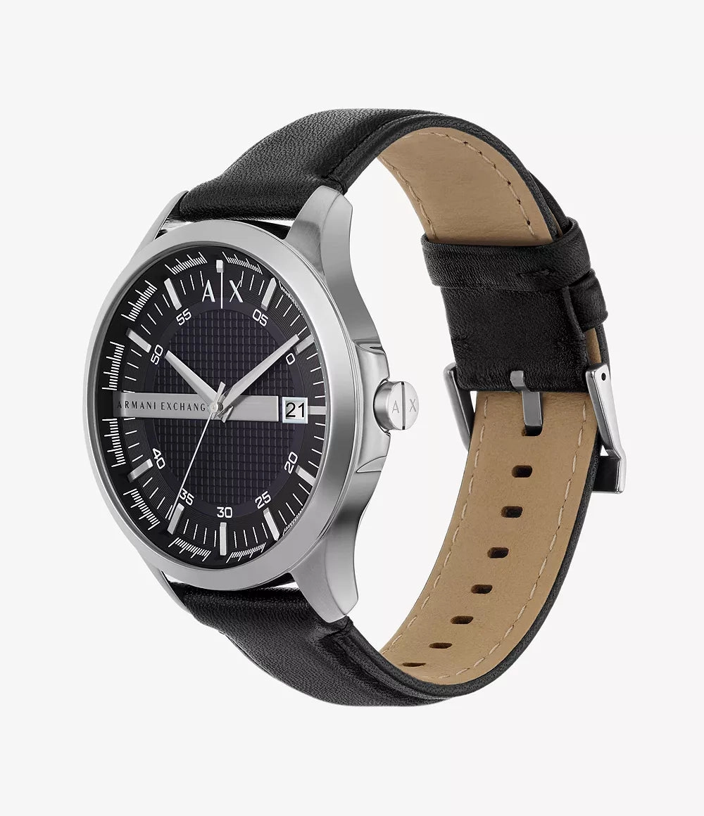 Armani Exchange AX2101 C Men's Hampton Black Leather Watch