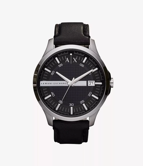 Armani Exchange AX2101 C Men's Hampton Black Leather Watch