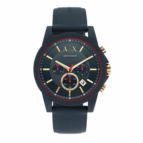 Armani Exchange Blue Silicone Chronograph Watch AX1335