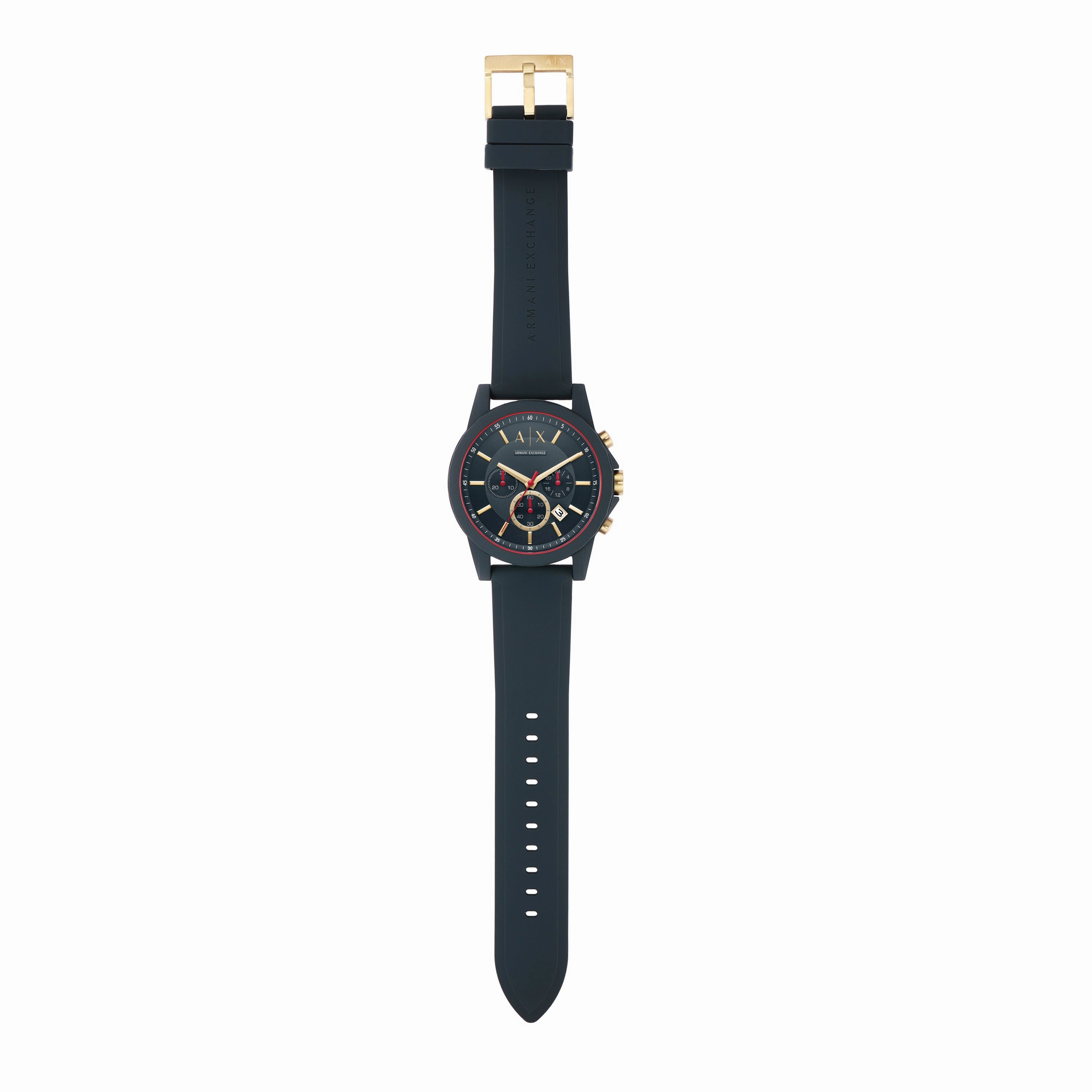 Armani Exchange Blue Silicone Chronograph Watch AX1335