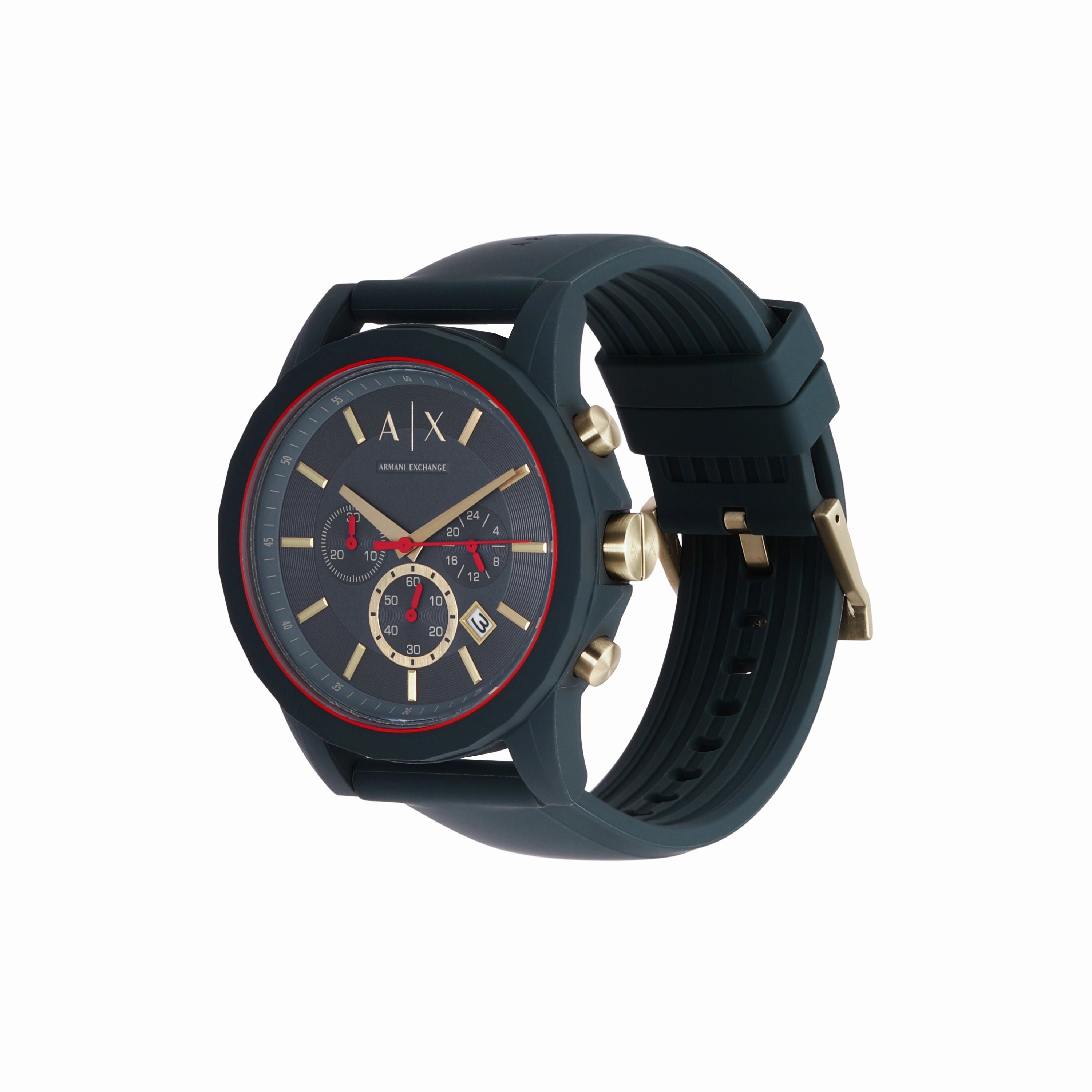 Armani Exchange Blue Silicone Chronograph Watch AX1335