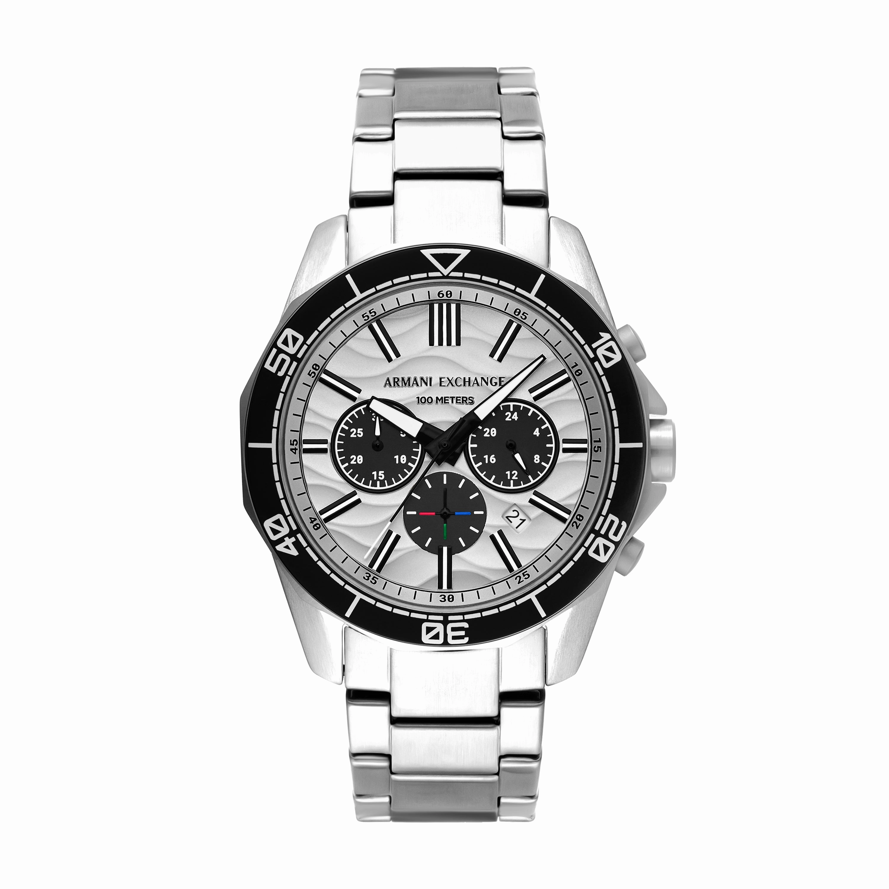 Armani Exchange Chronograph Silver Dial Stainless Steel Watch AX1969