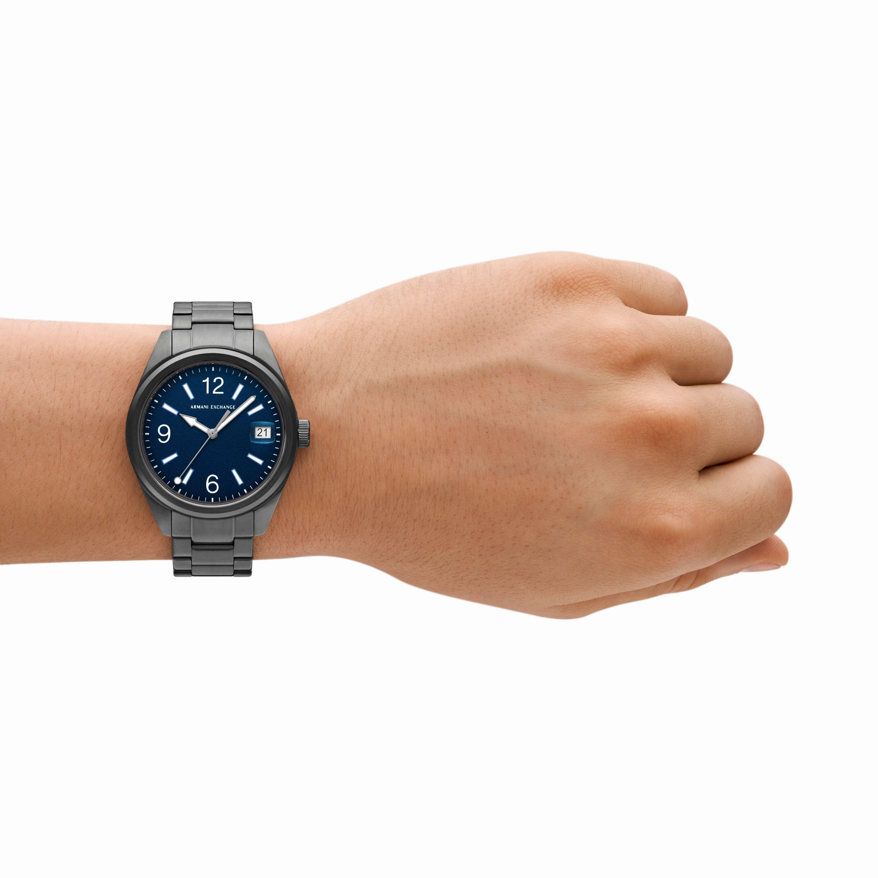 Armani Exchange Gun-Metal Analogue Watch AX1421
