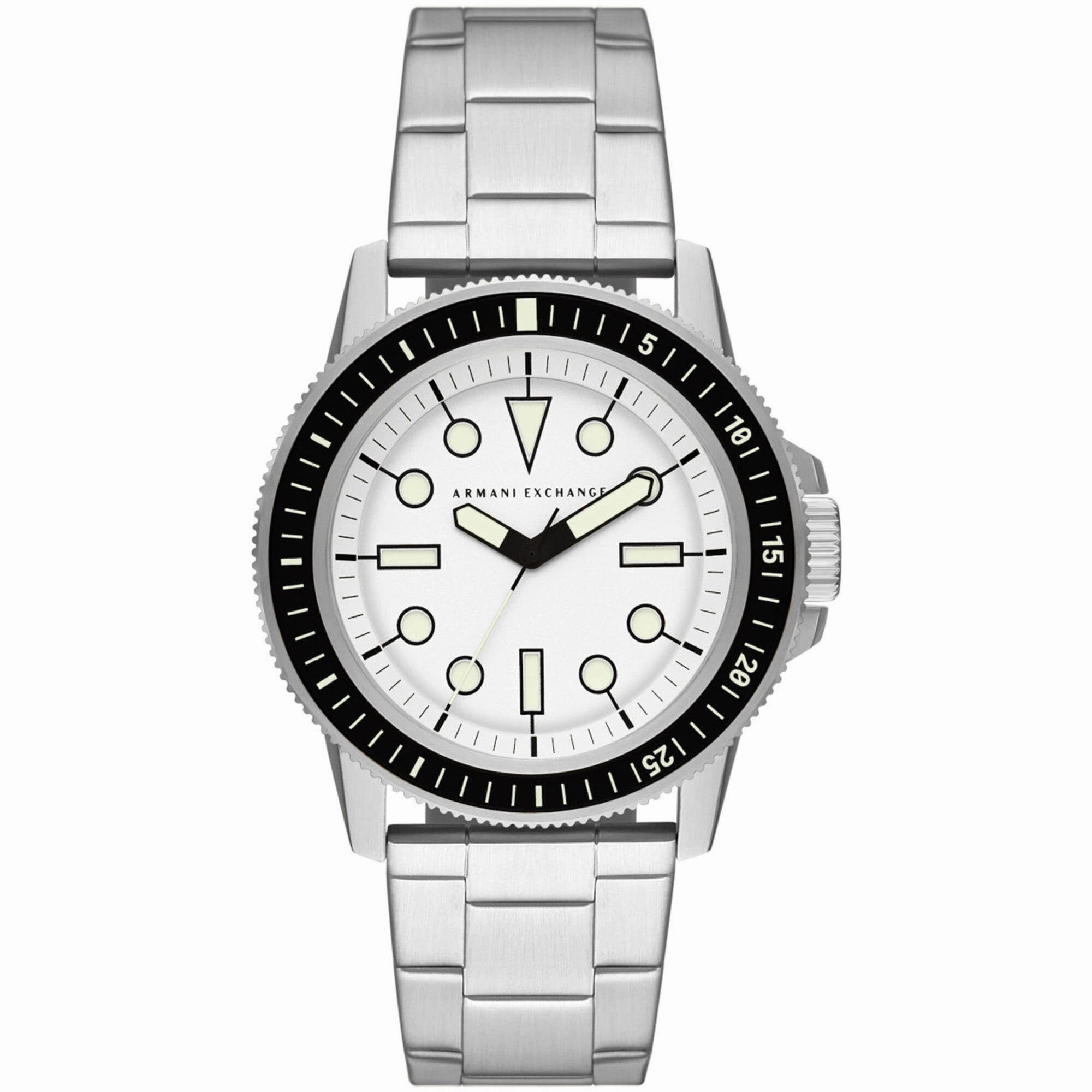 Armani Exchange Men's Watch - Classic Quartz Silver Tone Steel Bracelet | AX1853