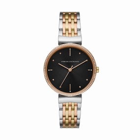 Armani Exchange Three-Hand Tri-Tone Stainless Steel Watch AX5911