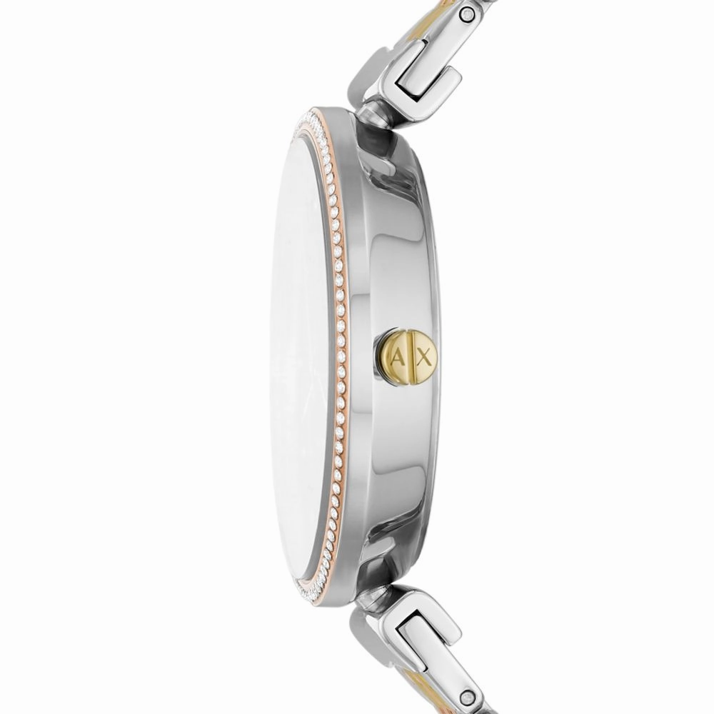 Armani Exchange Three-Hand Tri-Tone Stainless Steel Watch AX5911
