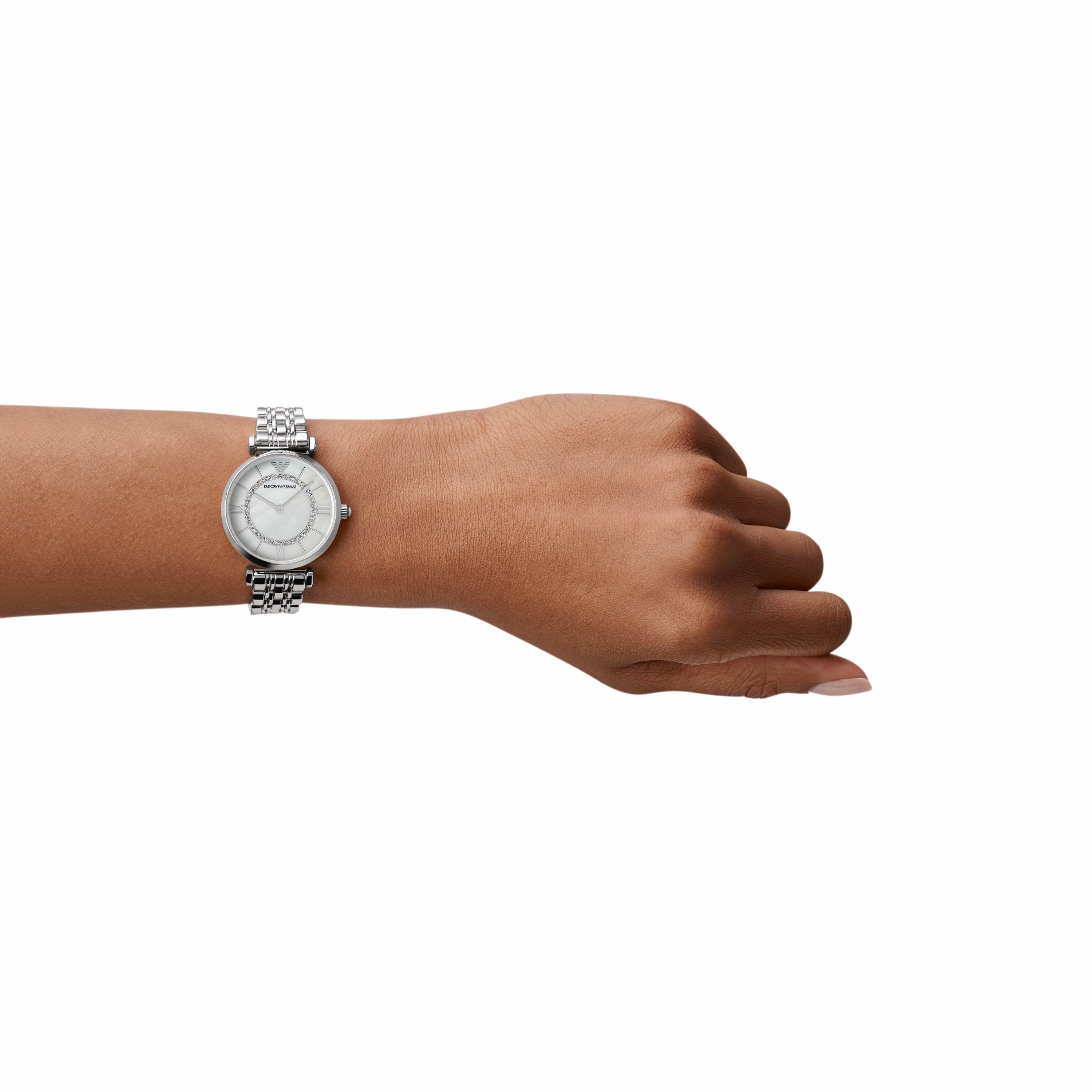 Armani Women's Stainless Steel Watch with Pearl Dial AR1908