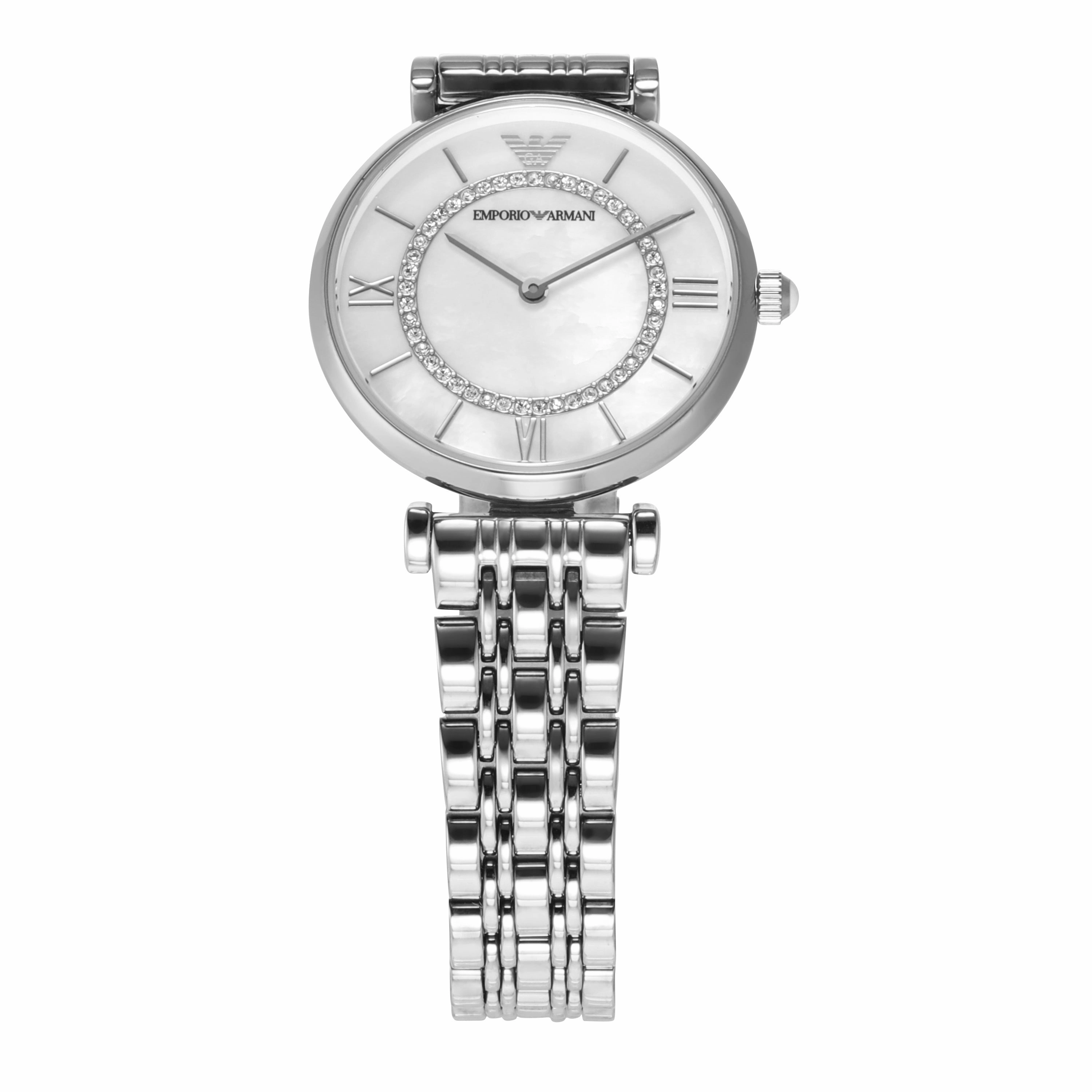 Armani Women's Stainless Steel Watch with Pearl Dial AR1908