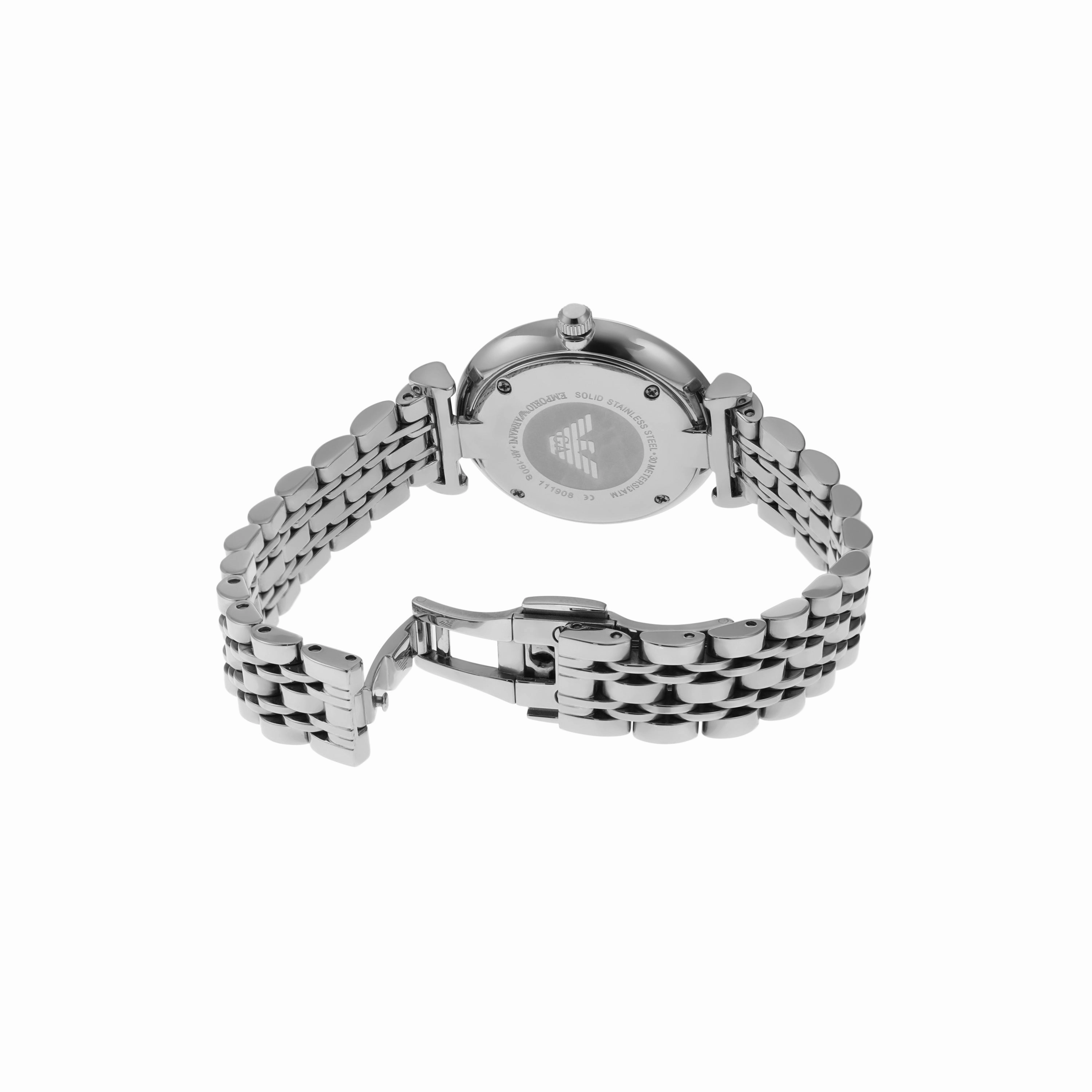 Armani Women's Stainless Steel Watch with Pearl Dial AR1908