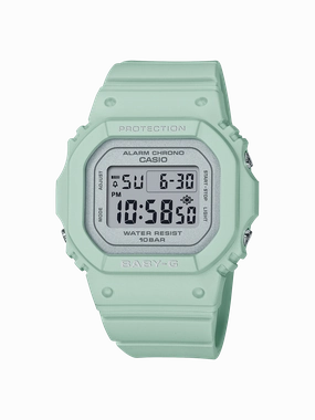 BABY-G Digital Spring Colours Green Resin Band Watch BGD565SC-3D