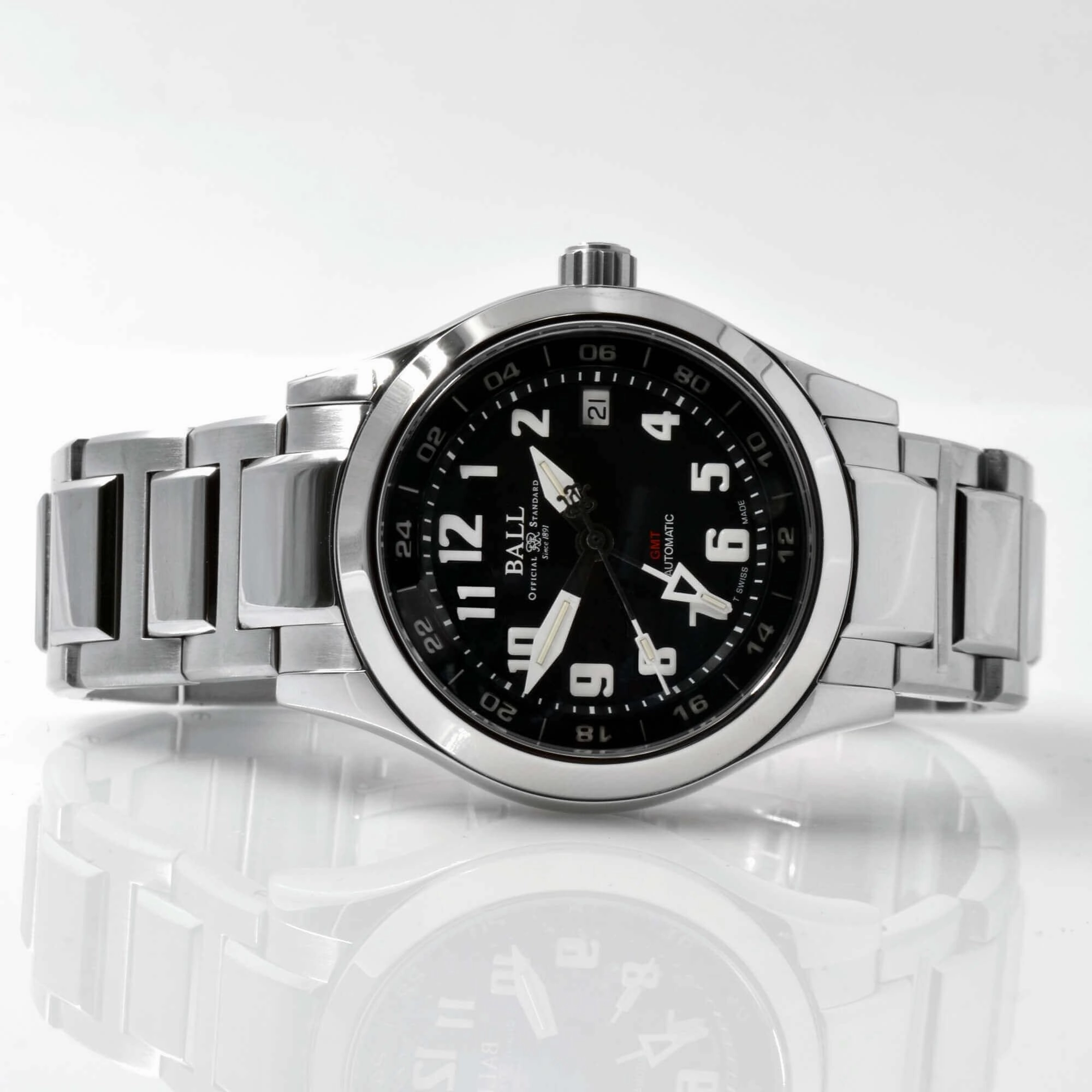 Ball Men's Automatic Watch - Engineer III Black Dial Silver Bracelet | GM1032C-S3-BK