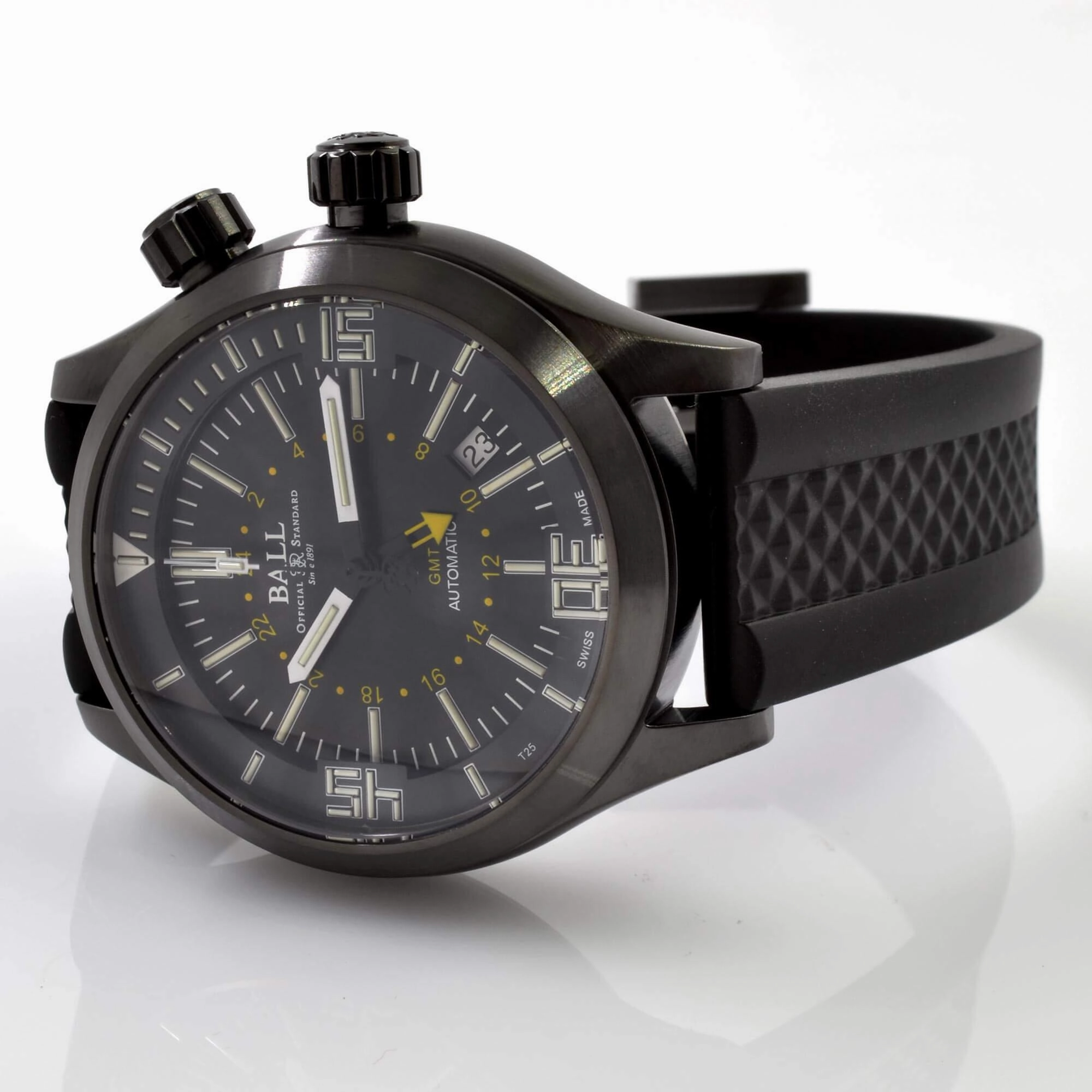 Ball Men's Automatic Watch - Engineer Master II Diver Black Strap | DG1020A-P3AJ-BK
