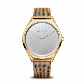 Bering Ultra Slim, Gold Milanese Mesh Watch