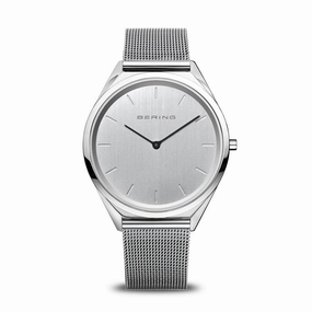 Bering Ultra Slim Silver Mesh Watch