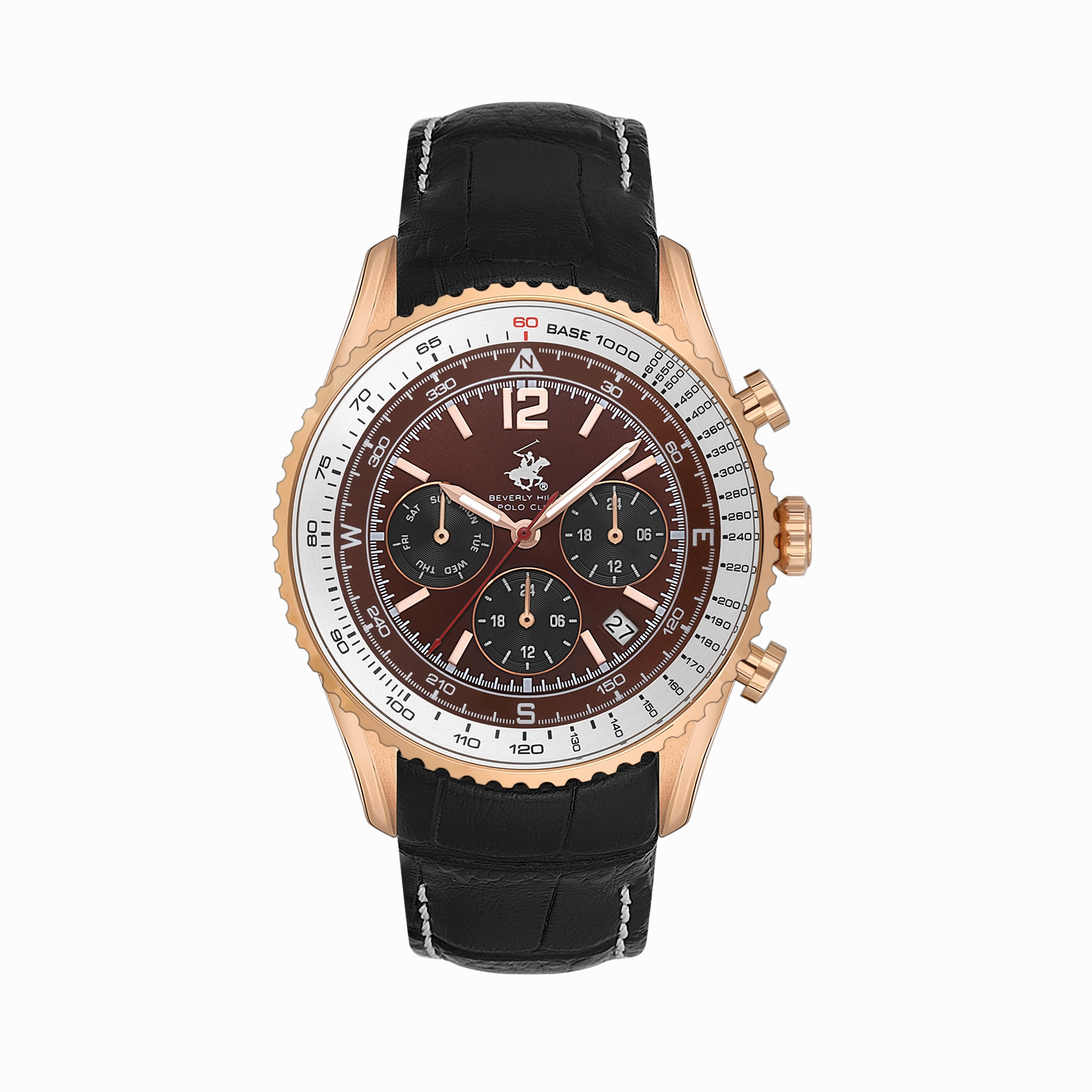 BHPC-BP3723X.442 - Leather Strap Multifunction Watch For Men