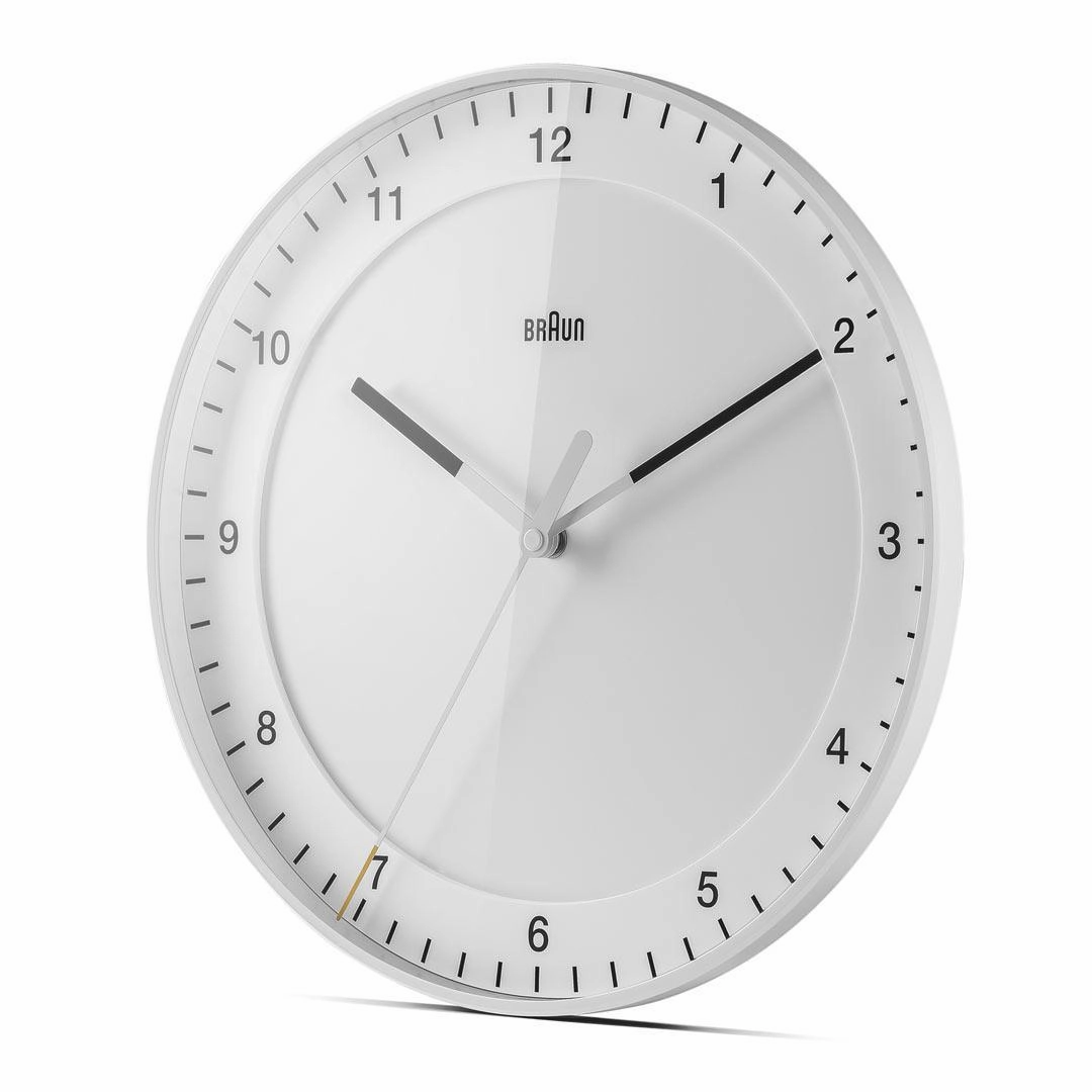 Braun Classic Analogue Wall Clock 30cm White