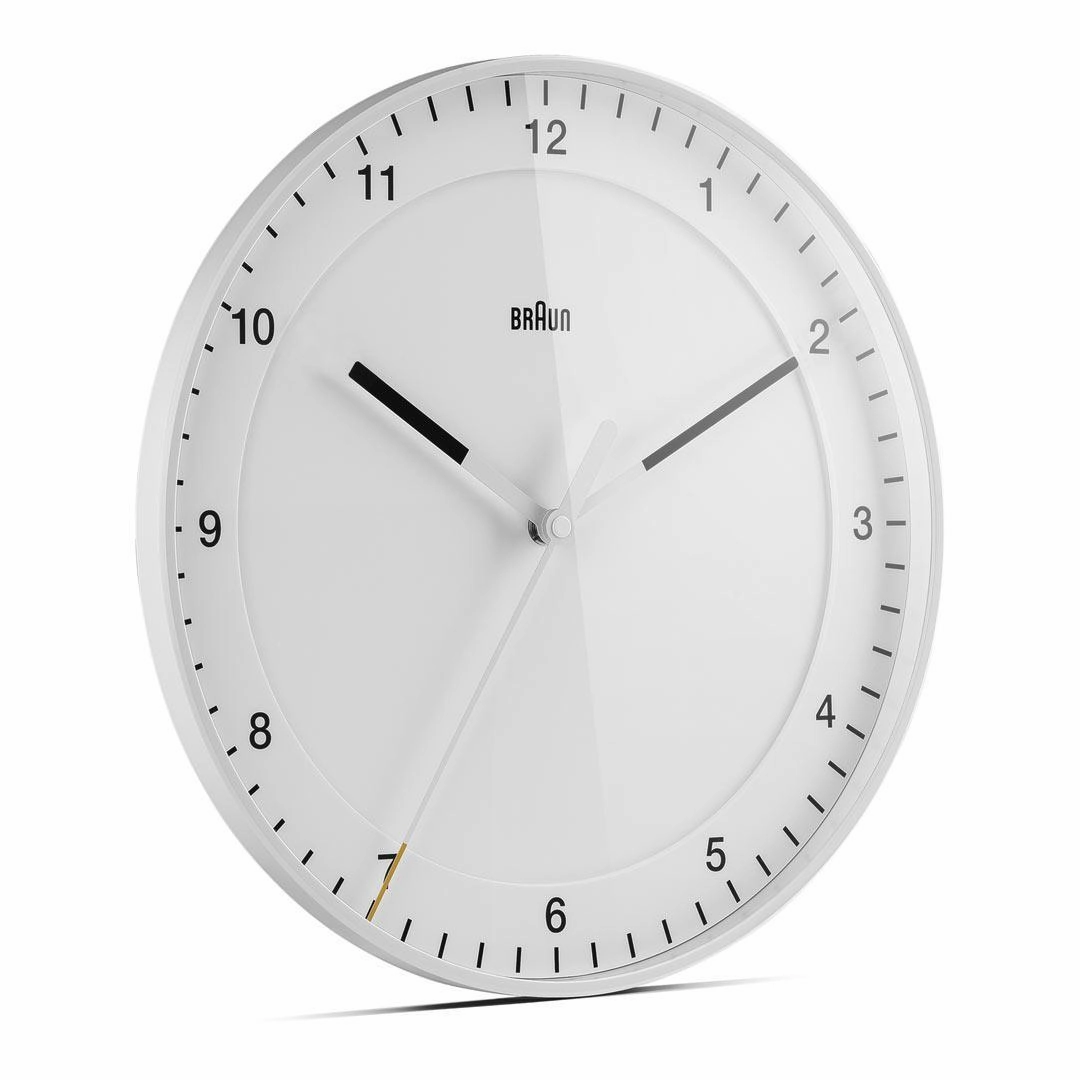 Braun Classic Analogue Wall Clock 30cm White