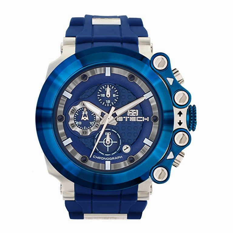 BTECH Unisex Cite Chronograph Casual Wrist Watch Silicon Strap Band