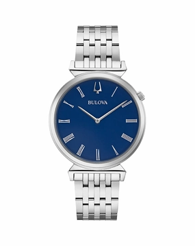 Bulova Heritage Regatta Blue Dial Stainless Steel Watch 96A233