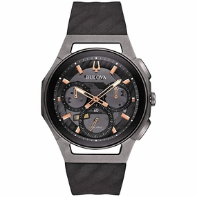 Bulova Men's Curv Black Dial Watch