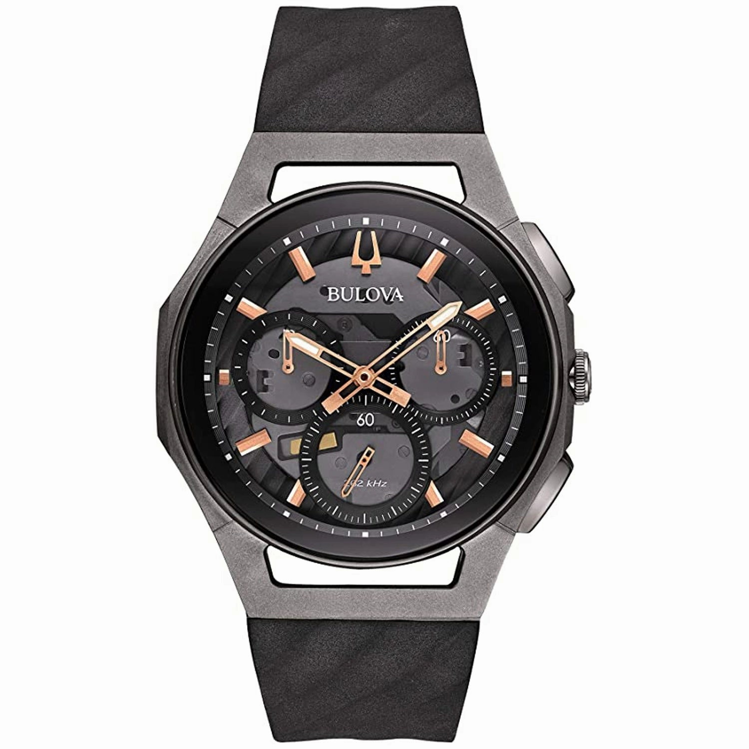 Bulova Men's Curv Black Dial Watch