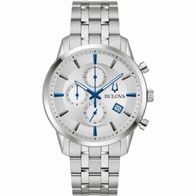 Bulova Men's Watch - Sutton Quartz Silver Dial Stainless Steel Bracelet | 96B404
