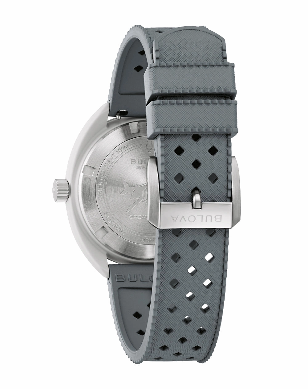 Bulova Snorkel White Dial Rubber Strap Watch 98B449