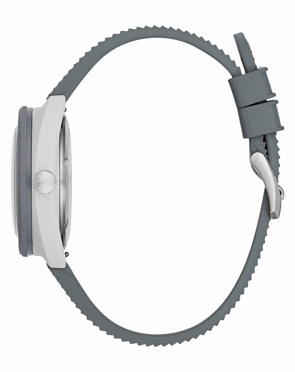 Bulova Snorkel White Dial Rubber Strap Watch 98B449