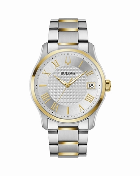 Bulova Wilton Men's Watch with Gold and Silver Stainless Steel 41mm Case 98B391