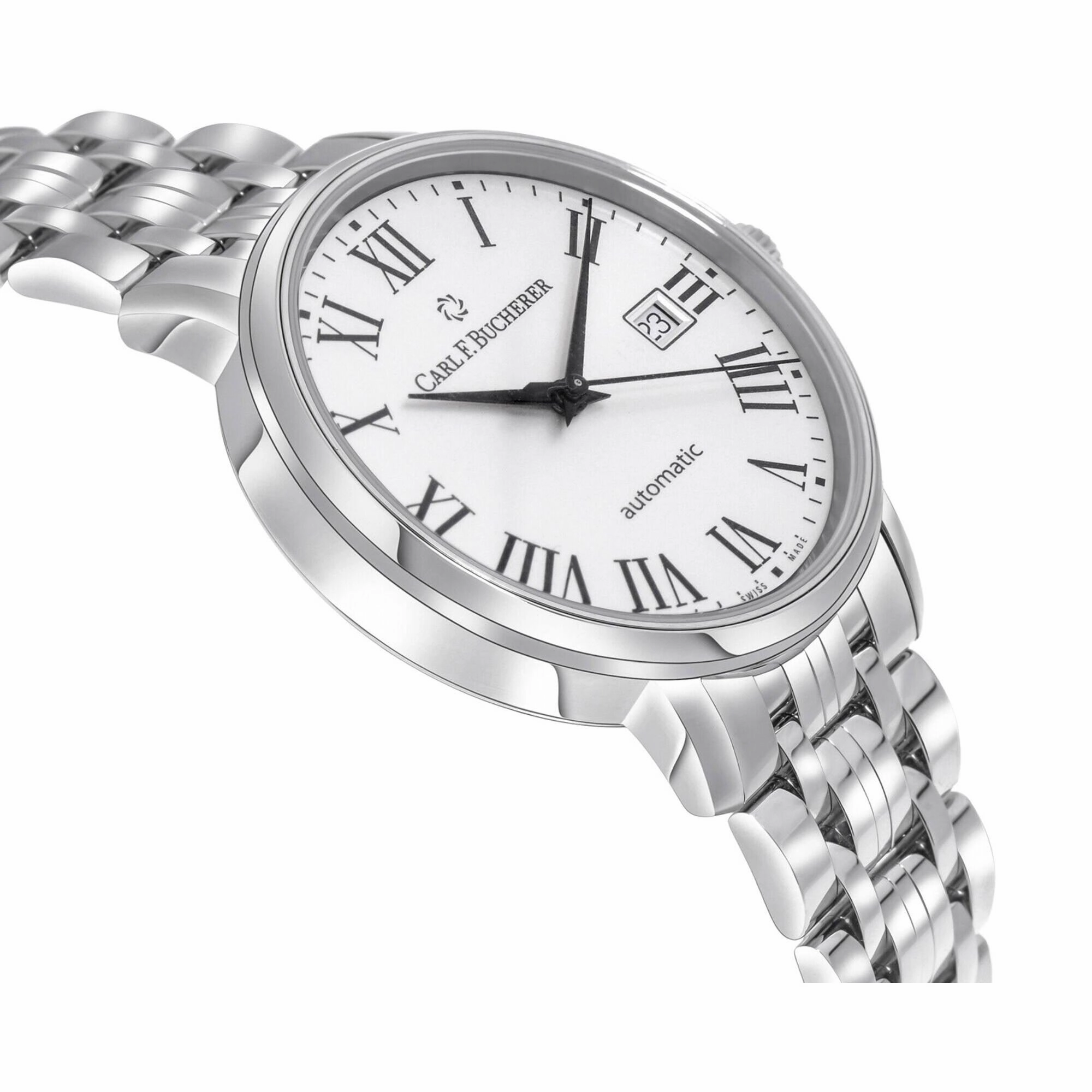 Carl Bucherer Men's Watch - Adamavi White Dial Silver Bracelet | 00.10318.08.11.21