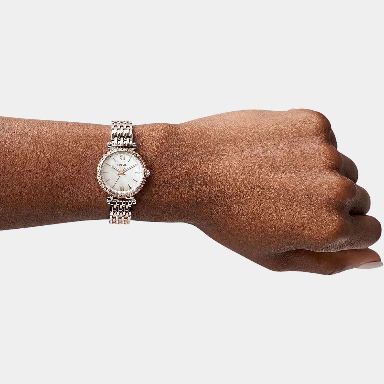 Carlie Women Quartz White Dial Analog Stainless Steel Watch ES4649