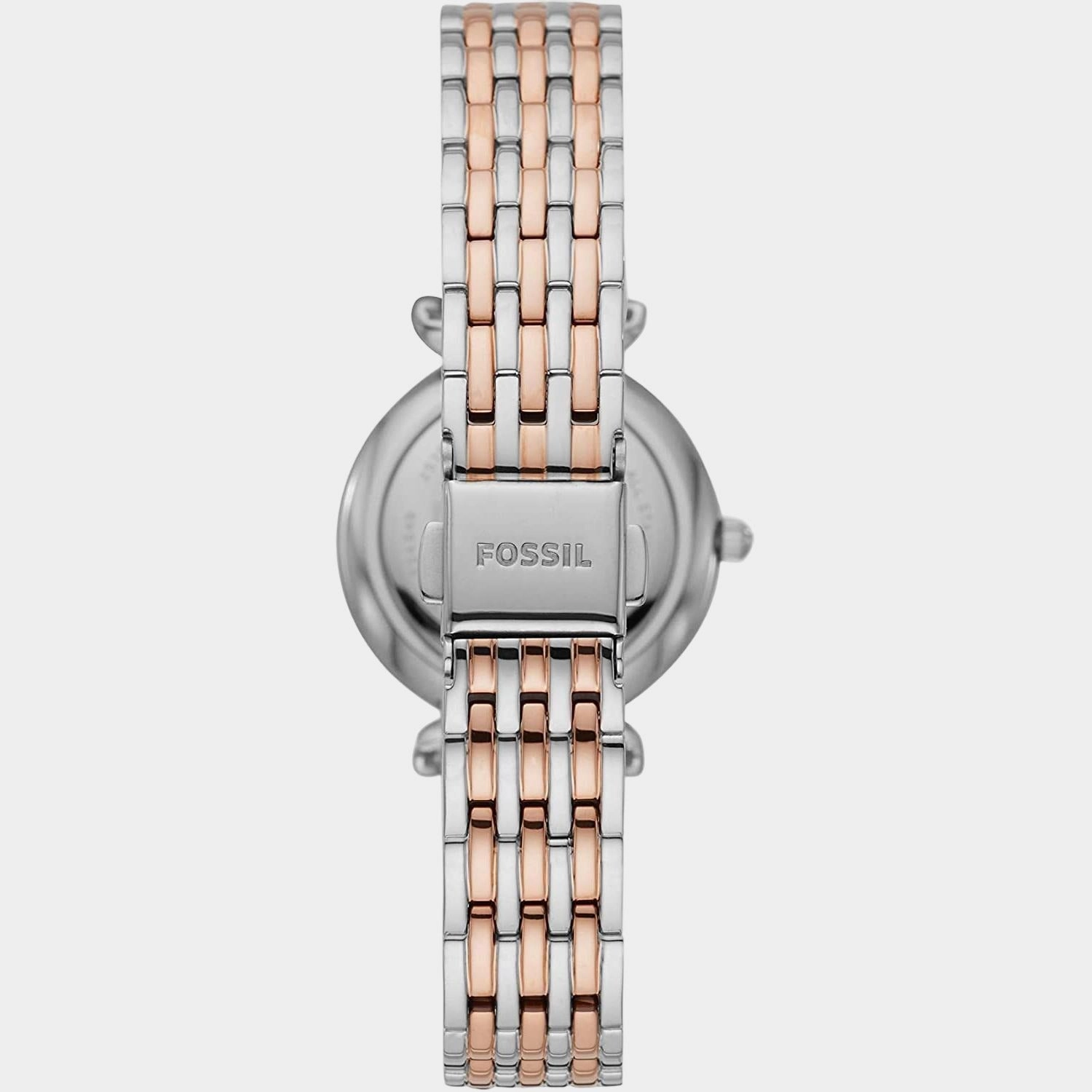 Carlie Women Quartz White Dial Analog Stainless Steel Watch ES4649